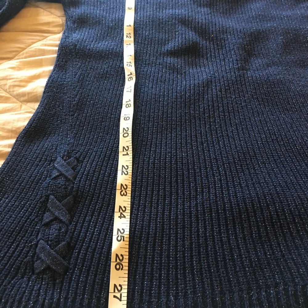 a.n.a. A New Approach Navy Blue Sparkle Sweater Tunic Size S - Picture 8 of 12